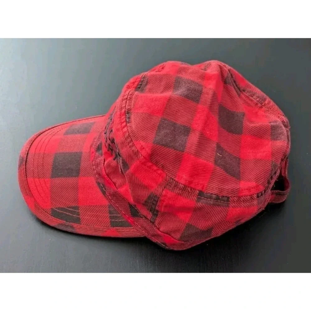 Wet Dog Cafe & Brewery Hat Cap  Strapback Plaid‎ Military Style Embroidered